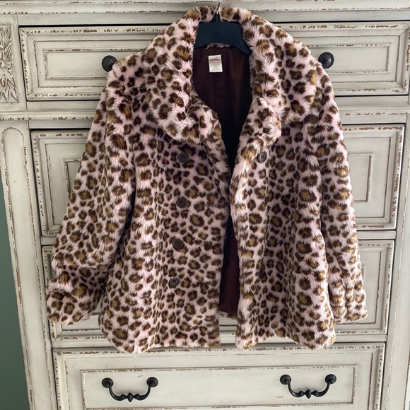 Gymboree adorable , leopard coat L - Picture 1 of 5